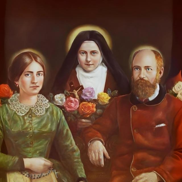 Santa Terezinha do Menino Jesus com São Luís e Santa Zélia